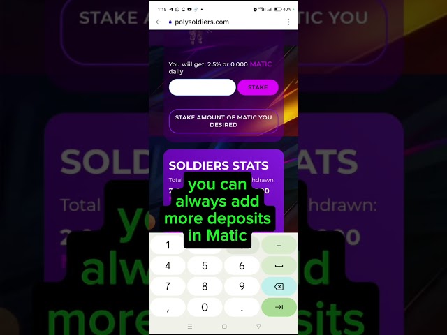 Polysoldiers 教學：如何建立帳戶和存款 Matic