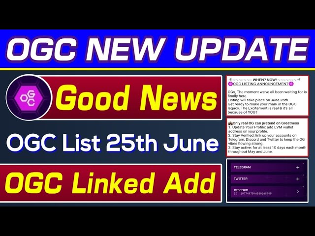 OGC Mining Neues großes Update | OGC-Token-Listung am 25. Juni | OGC-Sozialkonto verknüpft | Rizwan Blouch