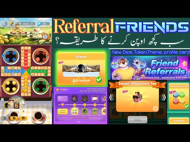 Yalla Ludo New Friend Referral Activity today| How to open Dice, token, profile card,and everything?