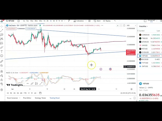 VET 코인 진입 및 퇴출 업데이트! VET 코인 가격 예측! 수의사 코인 차트 분석!