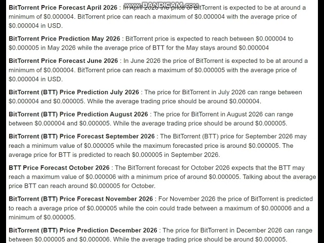 BitTorrent (BTT) 価格予測 2026 - BitTorrent (BTT) 価格予測