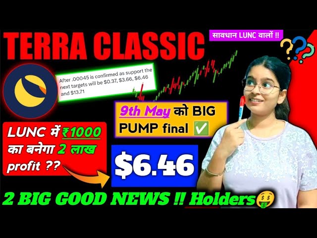 Terra Classic (LUNC) अब $6.46🚀 || ₹1000 का LUNC कितना Profit🤑 | Lunc news today || Crypto news today