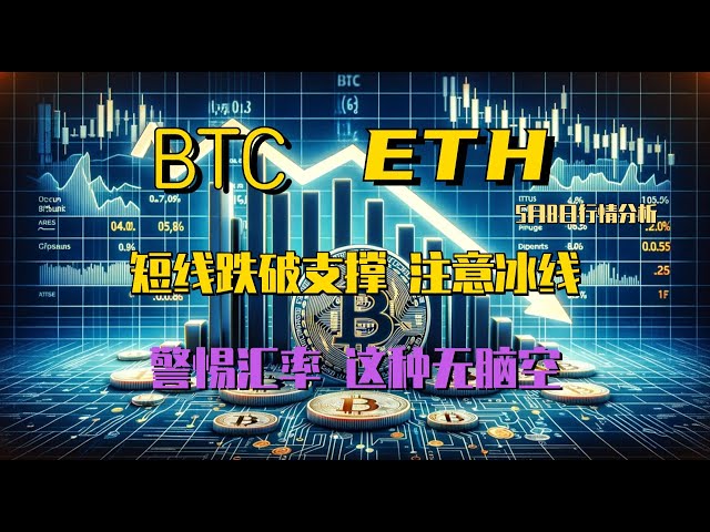 2024.5.8 ビットコイン相場分析｜高値中心に短期的にショックサポート割れ、日足アイスラインに注目。絶対確実に条件を変更しないでおきたい場合は、変動に注意してください