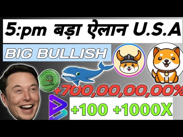 5:pm बड़ा ऐलान U.S.A Boom 💥 🔥Big whales🤯 Baby doge coin, Kishu inu coin,Floki inu coin, news today