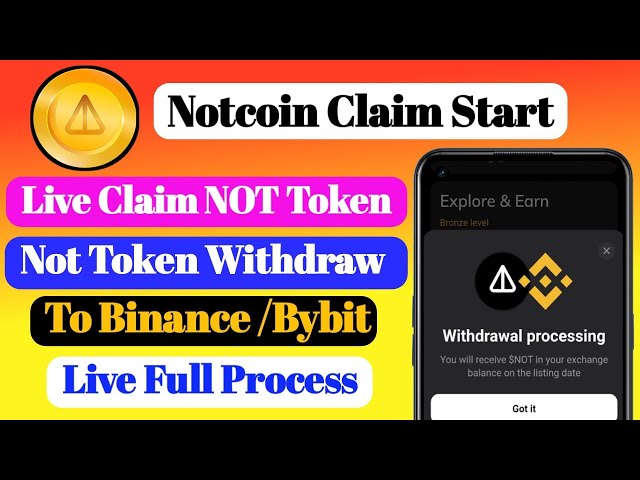 Comment réclamer un retrait de Notcoin (PAS) sur Binance / Bybit  Processus complet en direct  (Shohag Teach)