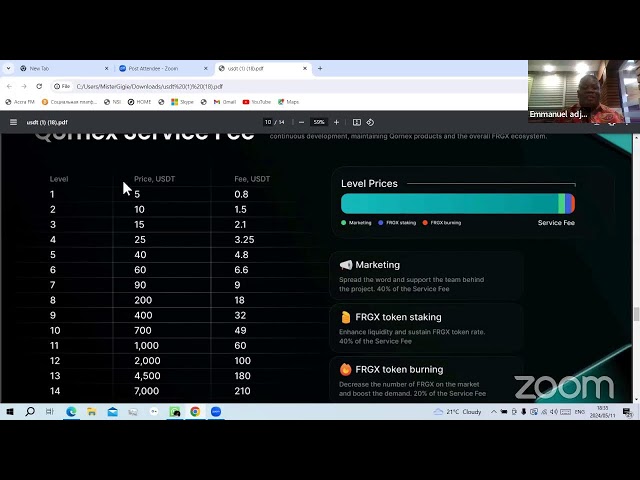 영어 팀 남아프리카 공화국에서 QORNEX USDT 사업 계획 프레젠테이션