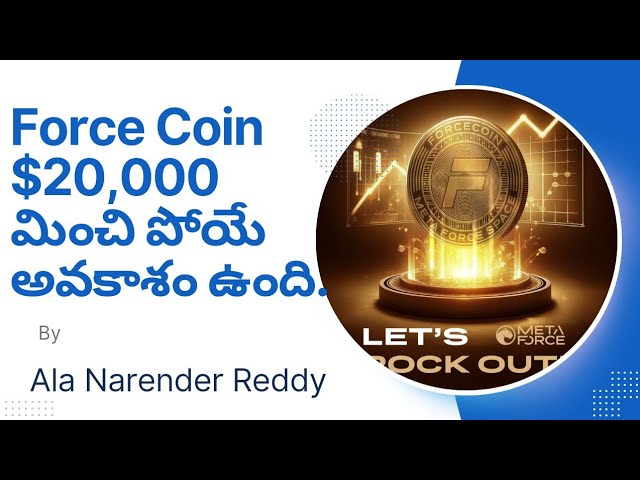 Force Coin은 $20,000를 넘어설 가능성이 높습니다. Ala Narender Reddy의 일요일 특별 줌 미팅.