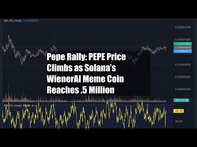 Pepe-Rallye: PEPE-Preis steigt, während Solanas WienerAI Meme Coin erreicht