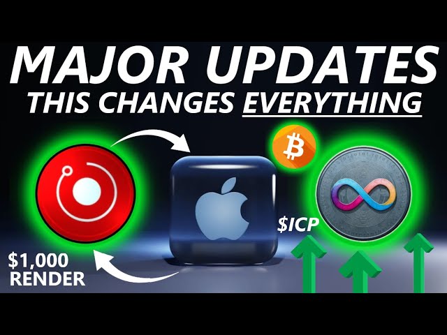 APPLE UTILISE LE RENDU | AUGMENTATIONS DE JALAGE $ICP | Les actions minières Bitcoin SURPERFORMENT les Altcoins