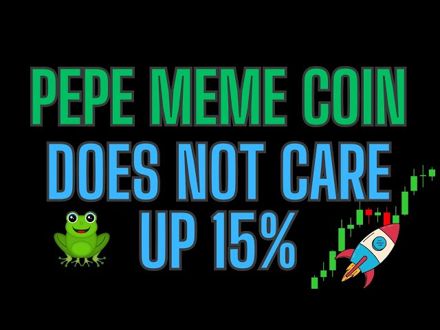 PEPE Meme Crypto Coin pompant 15% aujourd'hui !