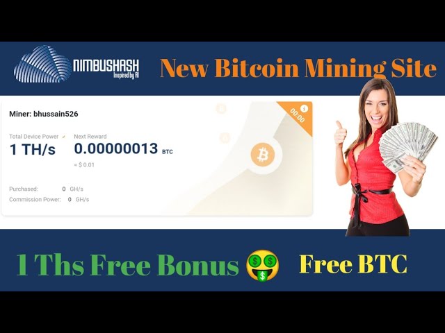 Nimbushash 새로운 무료 비트코인 ​​채굴 사이트 1Ths Free || 2024년 무료 비트코인 ​​채굴 사이트