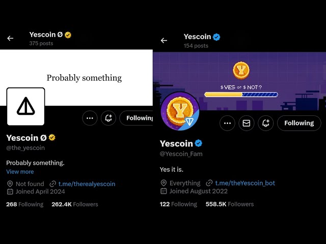 Yescoin -Meme-Notcoin 的硬币 ||哪一个是真实的 - 黄色 Yescoin 还是白色 ||完整的细节