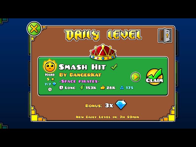 Smash Hit von DangerKat | #1 Tageslevel | (Mit Münze) | Geometry Dash 2.2