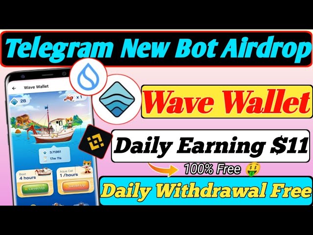 Ocean Token 200 Daily 🔥 - Wave Ocean Wallet Telegram BOT Mining par Sui | Exploitation minière gratuite du portefeuille Wave