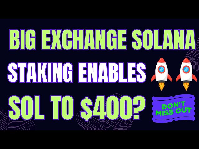 🚀 Sol Coin à 400 $ - Solana Staking News Today - Solana Update Today - Crypto News Today