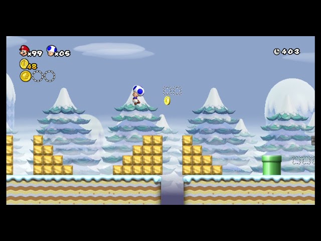 Nouveau Super Mario Bros. Wii Snow World Coin-2