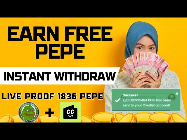 Earn free crypto currency PEPE coin with live instant withdraw proof