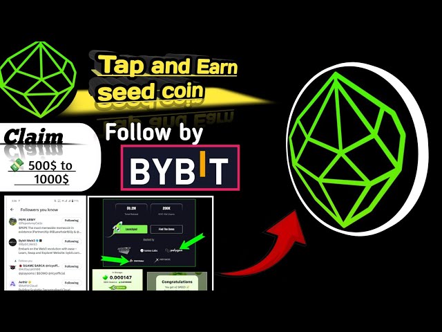 新しいマイニングシードコインアプリ ||シードコインボット || Bybit でフォロー ||リンクの説明👇👇