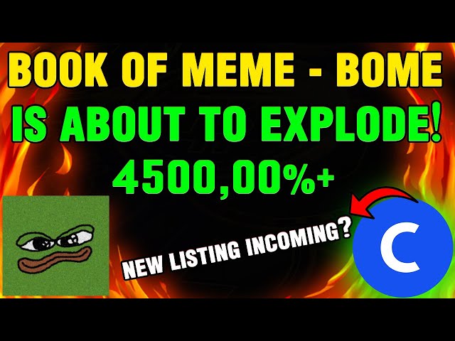 BOOK OF MEME COIN – MÖGLICHES NEUES ANGEBOT – BOME WIRD EXPLODIEREN! BOME COIN-PREISVORHERSAGE 2024