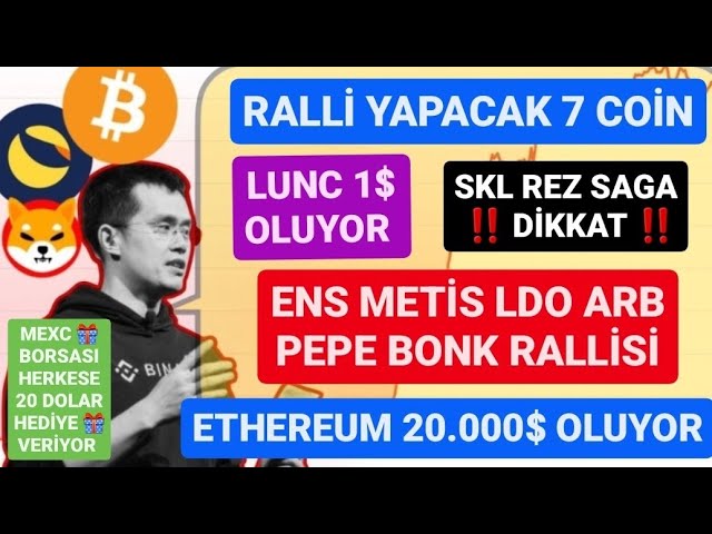 ETHEREUM ARRIVE À 20 000 $🚨7 PIÈCES SE RALLIERONT🚨ENS METİS LDO ARB PEPE BONK RALLY🚨SKL REZ SAGA ATTENTION