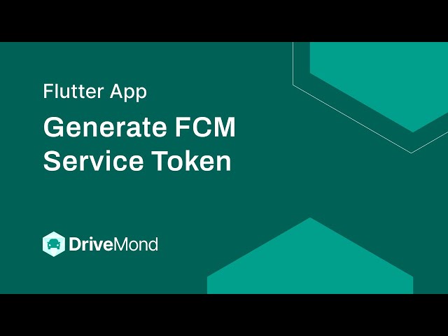 Comment générer un jeton de service FCM pour les applications DriveMond ?