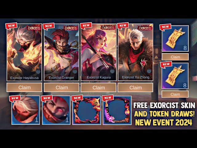 NEUES EXORZISTEN-EVENT! KOSTENLOSE EXORZISTEN-SKIN- UND TOKEN-ZIEHUNGEN + BELOHNUNGEN! FREIE HAUT! | MOBILE LEGENDEN 2024