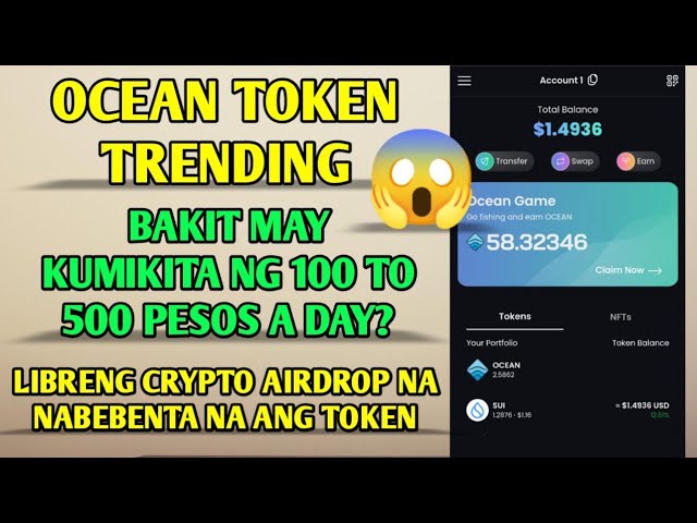 Ocean token | It's just free | Why does someone earn 100 to 500 pesos a day? Must check