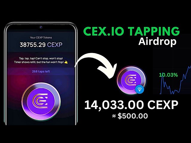 Cex.io Power Tap Airdrop – Wie kann ich CEXP-Token auf TON Wallet abheben?