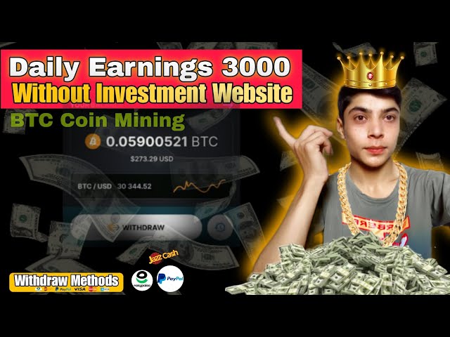 Site Web BTC Coin Mining Gains quotidiens 7 $🤑 sans investissement Site Web 100% Real Web