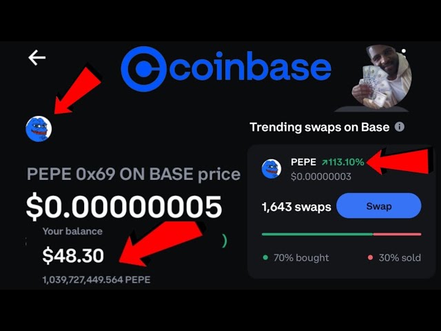 Pièces PEPE Comment acheter 1 000 000 000 de pièces PEPE avec 50 $ d'Etherum et un portefeuille Coinbase de dépôt