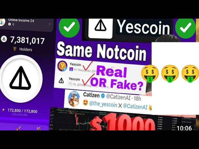 Yescoin 挖礦 ||相同 不是硬幣 ||假的？噸支持||新的 Yescoin 挖礦#onlinevenue24