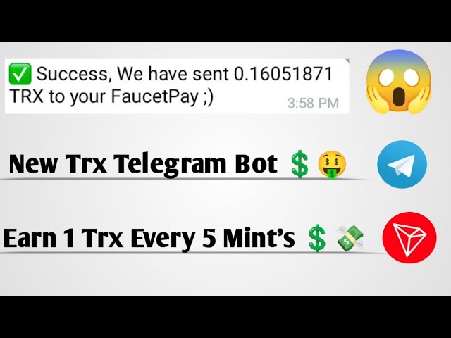 Neuer Tron (TRX)-Telegram-Bot-Abhebungsnachweis, verdienen Sie 1 TRX pro Minute #crypto #trxbot #telegrambot