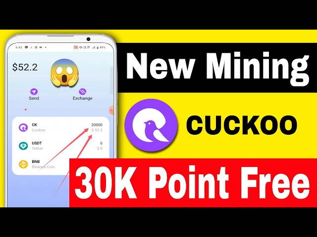 😱 30.000 Punkte KOSTENLOSE Cuckoo Bnb Blockchain Neue Mining-App, wie man online Geld verdient