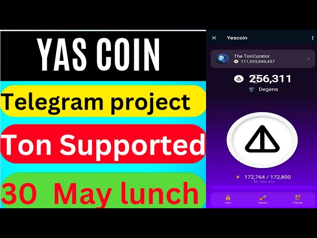 Yas-Münze Neues Telegram-Projekt | Tonne Blockchain unterstützt | 30. Mai Mittagessen 💵