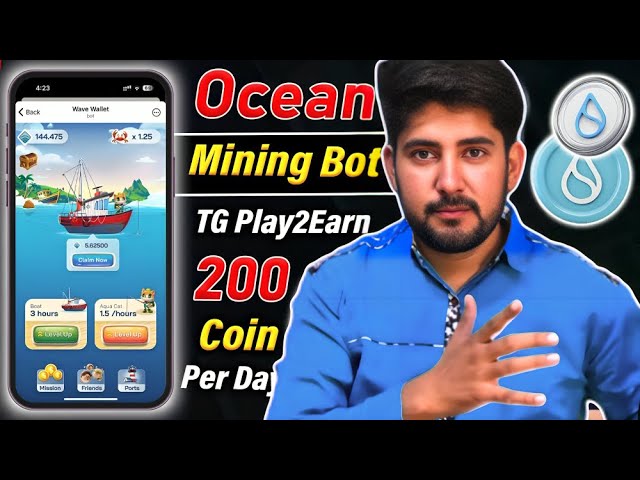 Ocean Token 2000 Daily 🔥 - Wave Ocean Wallet Telegram BOT Mining von Sui ohne Investition 2024 🚀