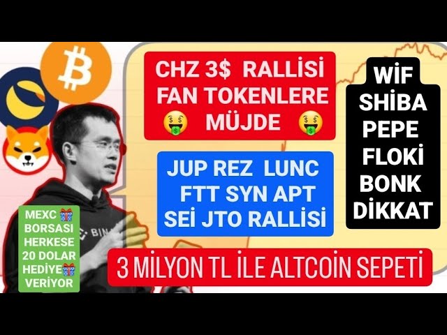 CHZ 3$ RALLY FAN TOKEN GUTE NACHRICHTEN🚨JUP REZ LUNC FTT SYN APT SEI JTO RALLY🚨PEPE FLOKİ BONK ACHTUNG