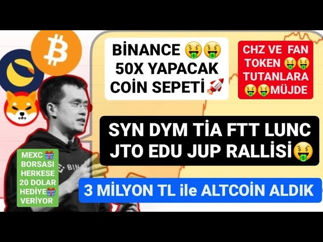 SYN DYM TIA FTT JTO ARB WILL FLY🚨CHZ FAN TOKEN RALLY🚨BINANCE COIN BASKET WILL MAKE 50X🚨#bitcoin attention