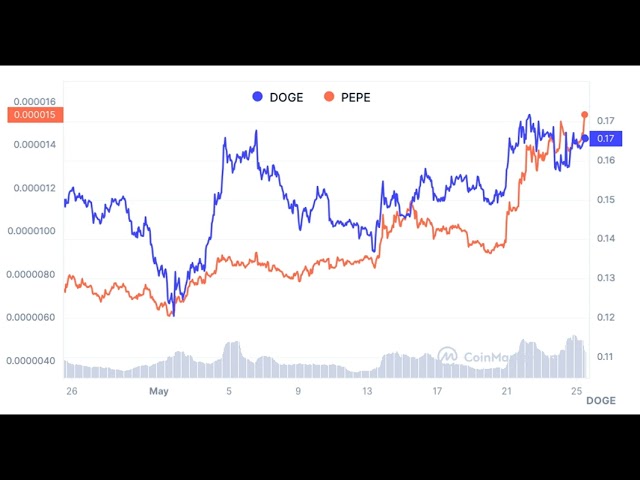 DOGE vs. PEPE: Welche Meme-Münze wird die Oberhand gewinnen?