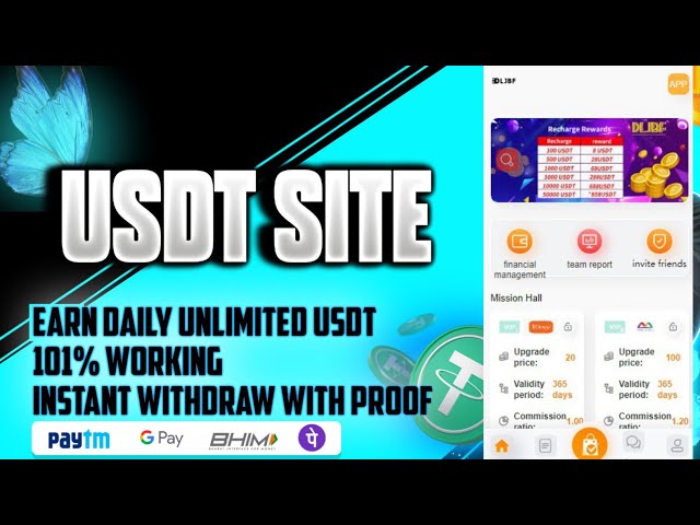 Usdt rapporte un investissement 🤑 | Gagnez 3$ chaque jour | Site Web d'investissement et de gains réels en Usdt