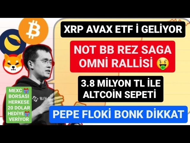 PEPE FLOKı BONK 注意🚨不是 BB REZ SAGA OMNI RALLY🚨XRP AVAX ETF 即将推出🚨#比特币将大幅上涨