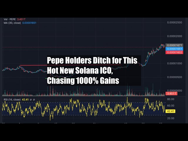 Pepe 持有者放棄這個熱門的新 Solana ICO，追逐 1000% 的收益