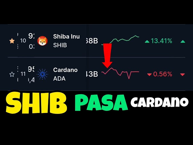 Die Shiba-Inu-Münze wechselt zu ADA (Cardano) $shib und ist nun der zehntgrößte Krypto-Rumbo $0,0001