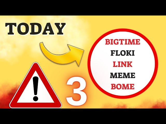 업데이트 예측 5월 28일 BIGTIME FLOKI LINK MEME BOME COIN 암호화폐 기술적 분석