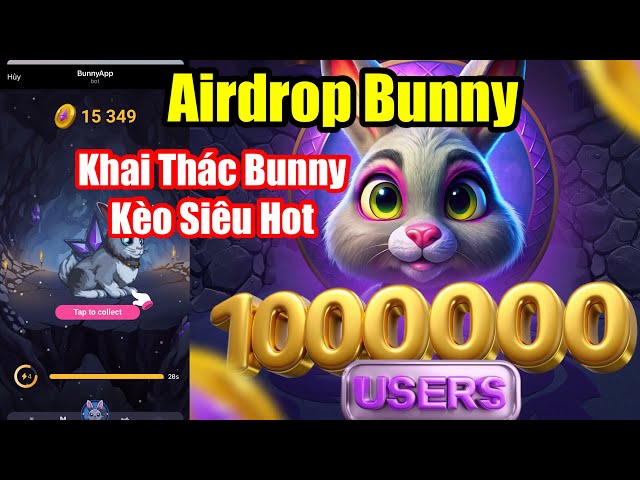 Parier sur le projet minier de jetons BUNNY pour avoir plus d'un million d'UTILISATEURS | Airdrop Play GEM Share Pool 175 TON