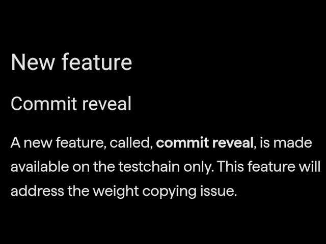 🎉 未來：Bittensor Commit Reveal 功能，🛑 權重複製。 $TAO將會升級！