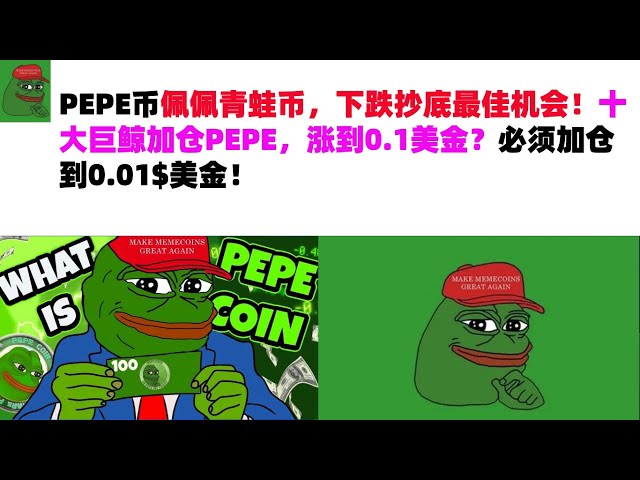 PEPE 코인, 페페 프로그 코인 딥 구매 절호의 기회! 상위 10대 거대고래가 PEPE 포지션을 늘리고 가격이 0.1달러로 오른다고요? 포지션을 0.01$ USD로 늘려야 합니다! PEPE 코인 | 프로그컴퍼니