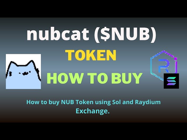 Comment acheter un jeton nubcat (NUB) à l'aide de Raydium Exchange et SOL