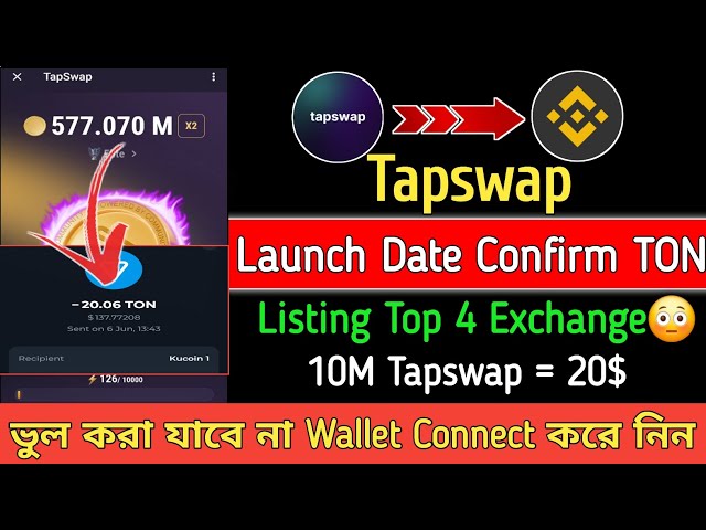 Tapswap 啟動日期確認 TON Chain !! Tapswap 清單更新 || Tapswap 新更新 || 10M=20$💯