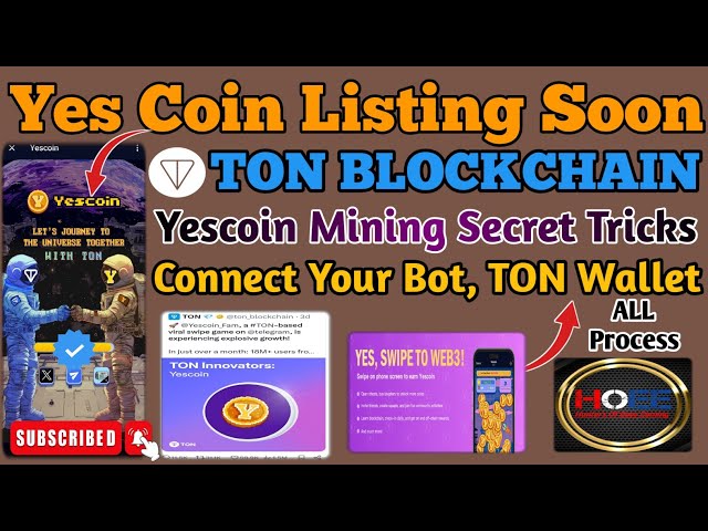 🔥Yescoin-Updates/Yescoin Wallet Connect/Yescoin TON-Partnerschaft/Yescoin-Auszahlung/Online-Verdienen