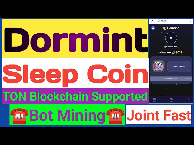 Dormint | Sleep Coin Mining | How To Joint Dormint | TON Blockchain Supported | Don't Miss | TON